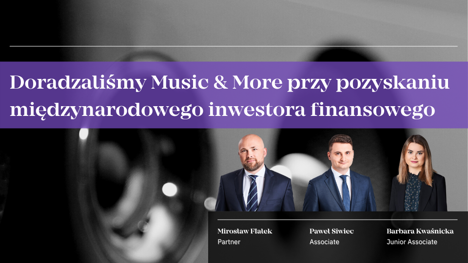 pozyskanie inwestora przez Music & More